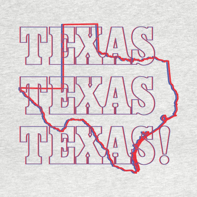 Texas State Map & Label by Ignition